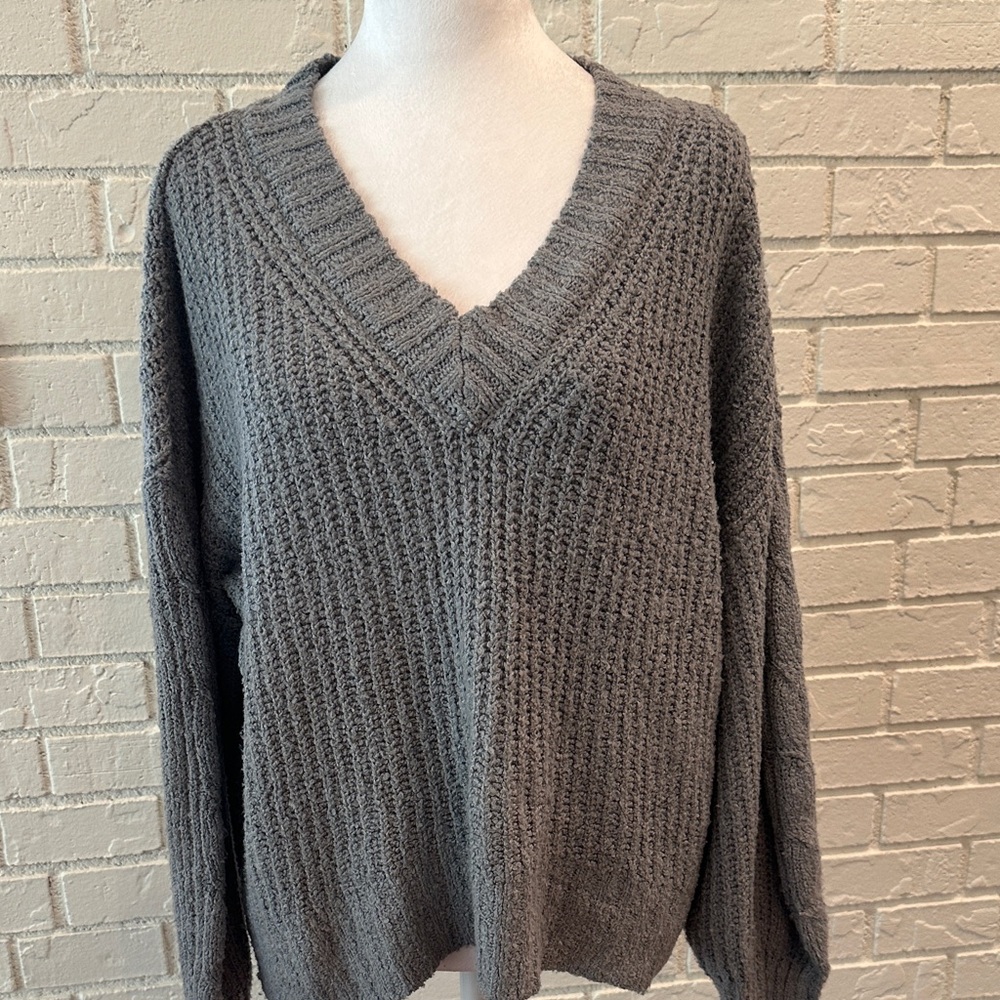 SO Charcoal V-Neck Sweater